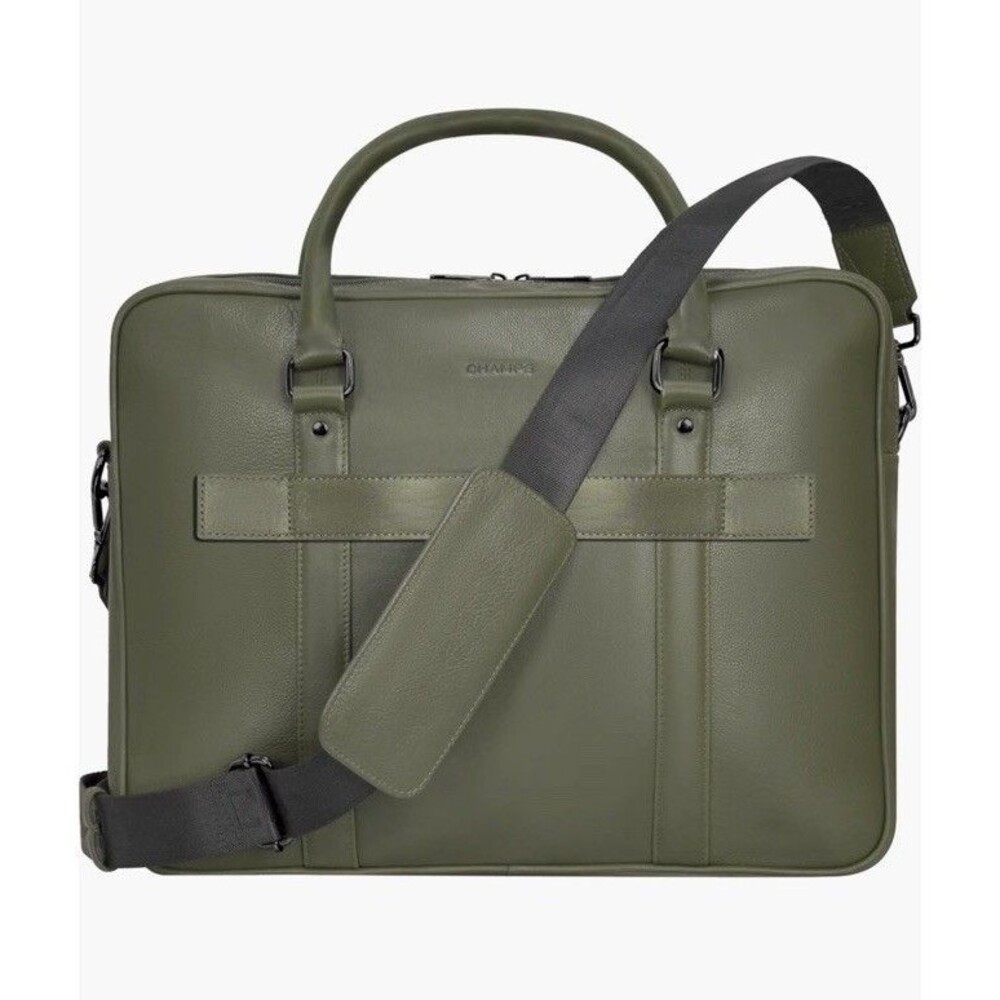 Champs Onyx Collection Leather Briefcase with Shoulder Strap